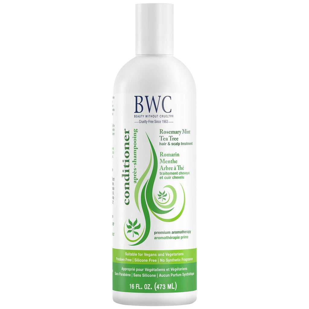 Beauty Without Cruelty Rosemary Mint Tea Tree Conditioner – Aromatherapy Hair & Scalp Treatment, 16 oz