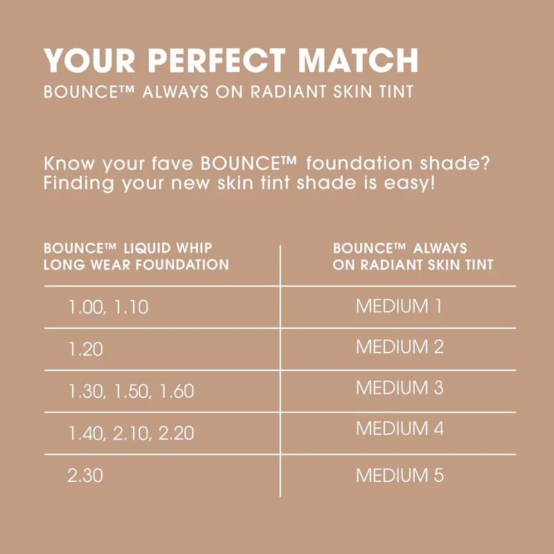 Beautyblender 12-Hour Always on Radiant Skin Tint – Hydrating Serum Foundation (Medium 2)