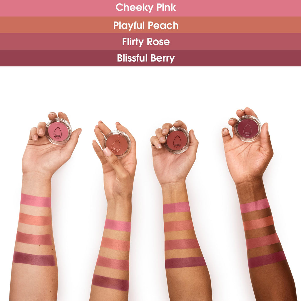 Beautyblender Bounce Liquid Whip Cream Blush – Dewy, Buildable Color in Blissful Berry (Vegan)