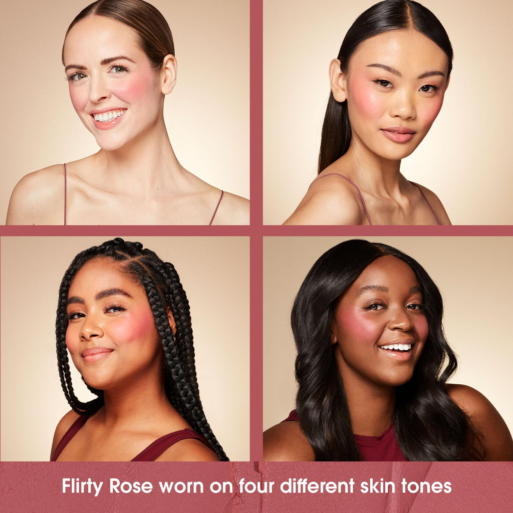 Beautyblender Bounce Liquid Whip Cream Blush in Flirty Rose | Buildable Dewy Color