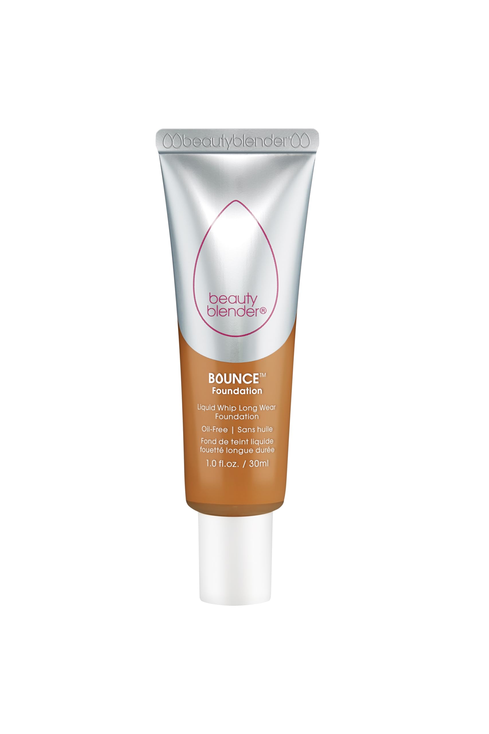 Beautyblender Bounce Liquid Whip Foundation – Full Coverage, Oil-Free, 24H Wear, Deep Pecan 4.35W (Version 2.0)