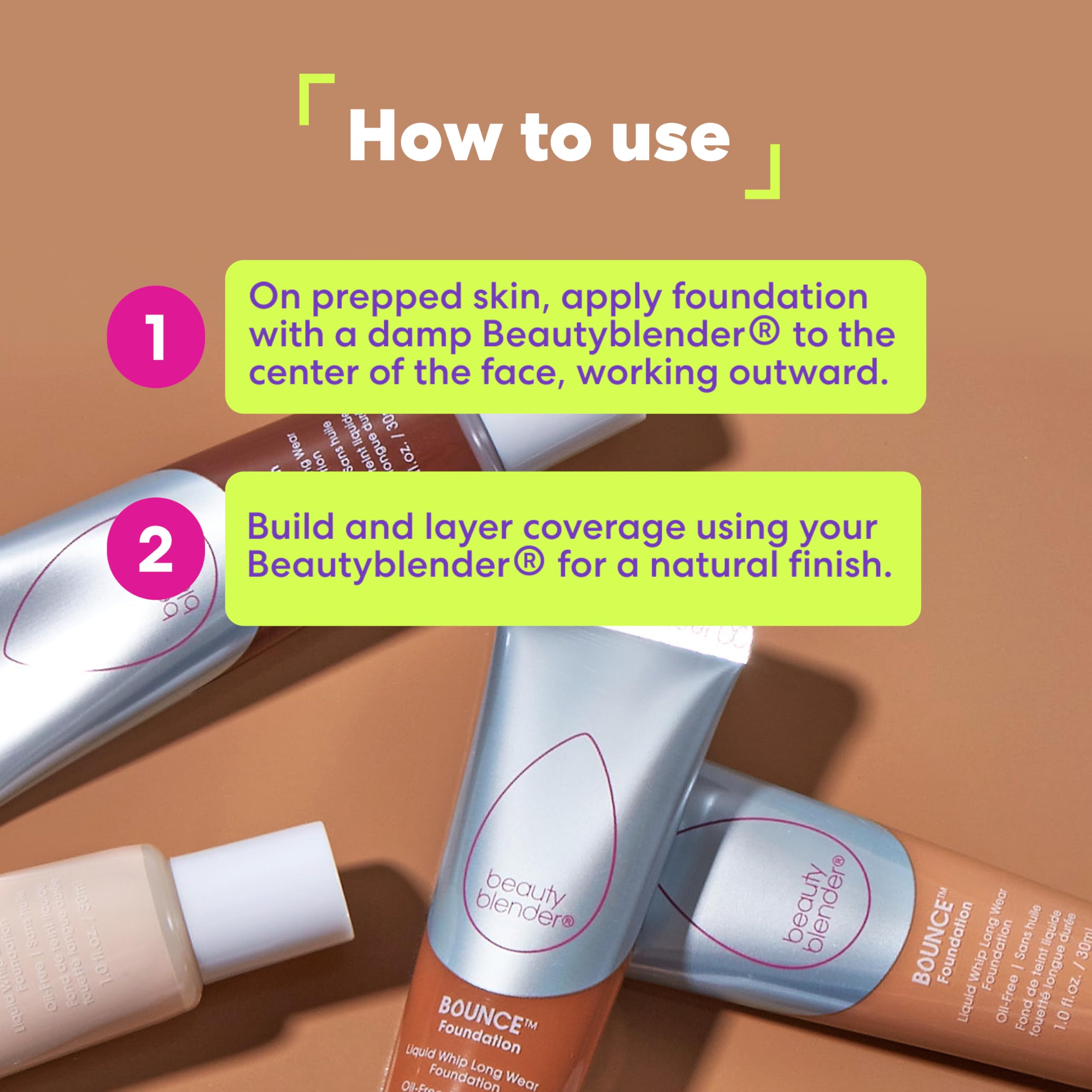 Beautyblender Bounce Liquid Whip Foundation 4.70 C Deep Ebony – Full Coverage Matte, Oil-Free