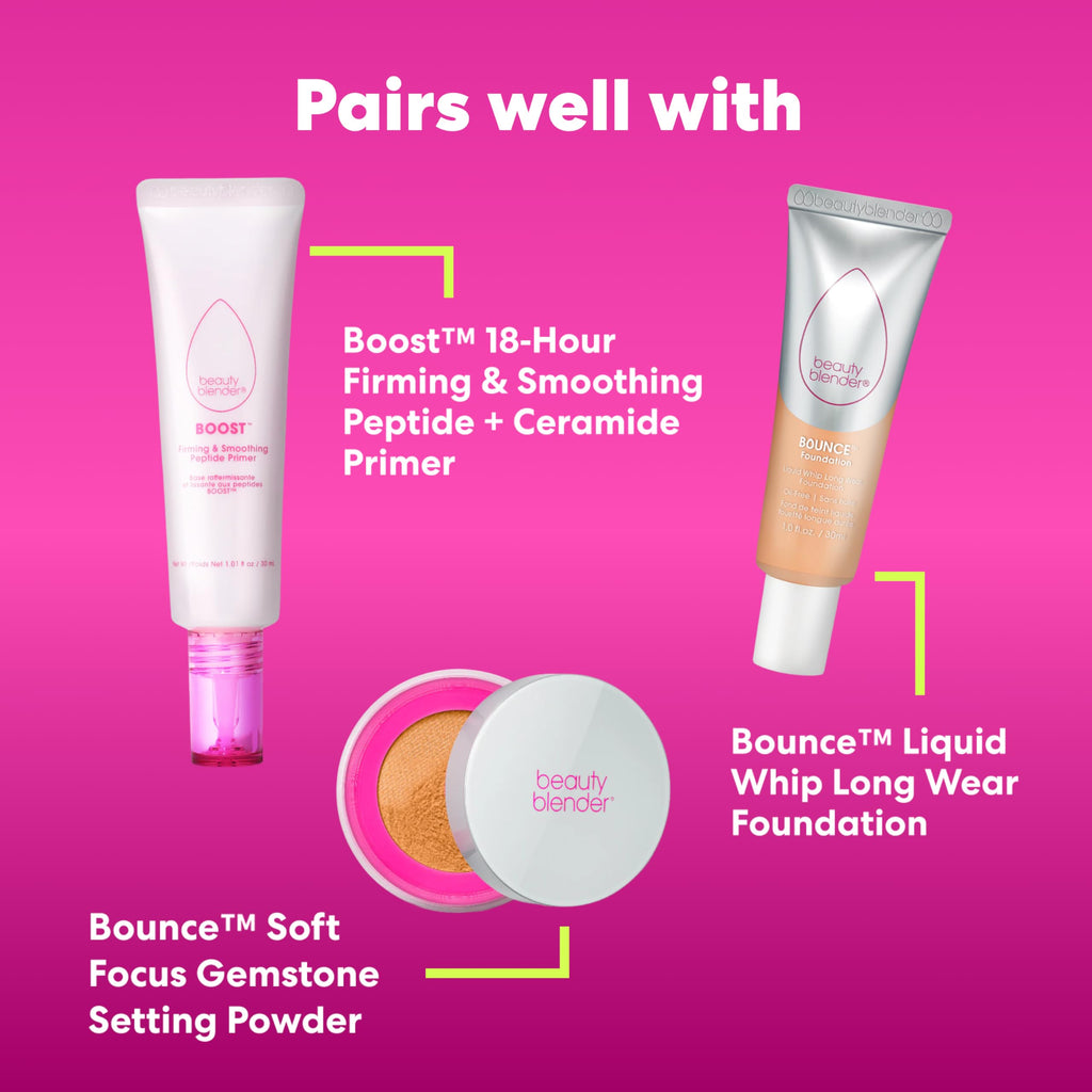 Beautyblender Bounce Liquid Whip Foundation – Full Coverage Matte, Oil-Free, 24-Hour Wear (3.45 N Med Bronze)