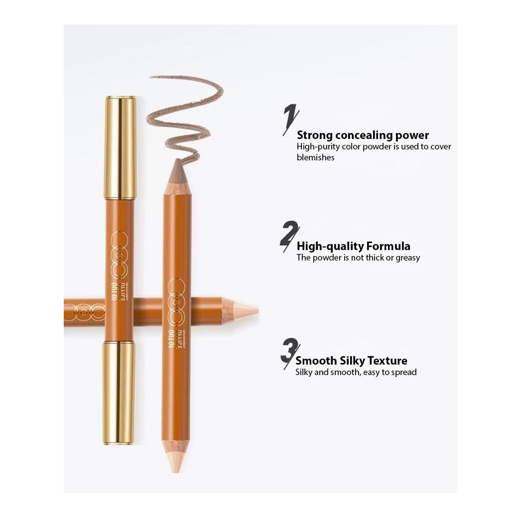 BeautyMall 1 PC Double Ends Contour Pencil Highlighter – Multi-Functional Contour & Highlight Duo (02#, 5g)