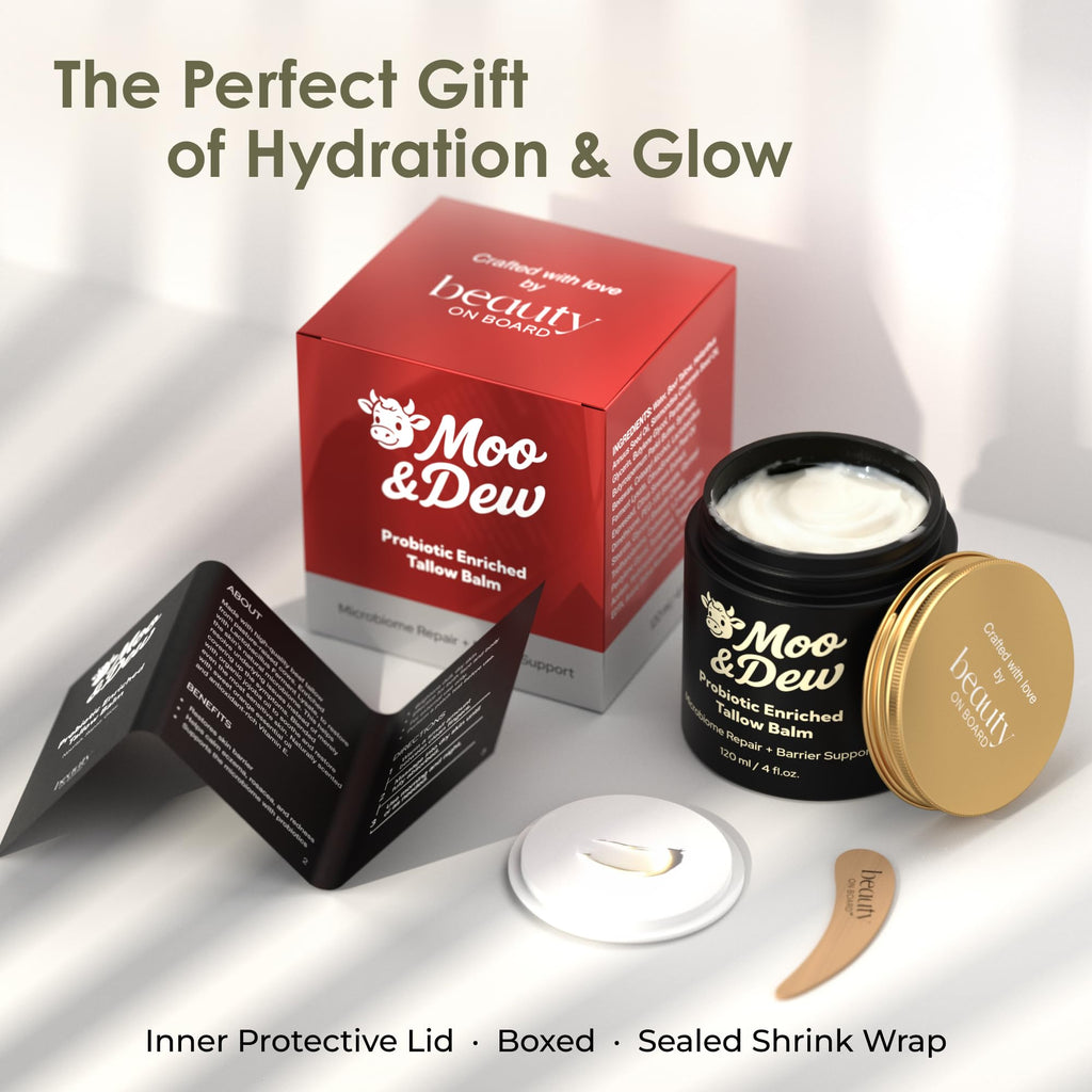BeautyOnBoard Beef Tallow for Skin & Face – Probiotic-Enriched Moisturizer with Citrus