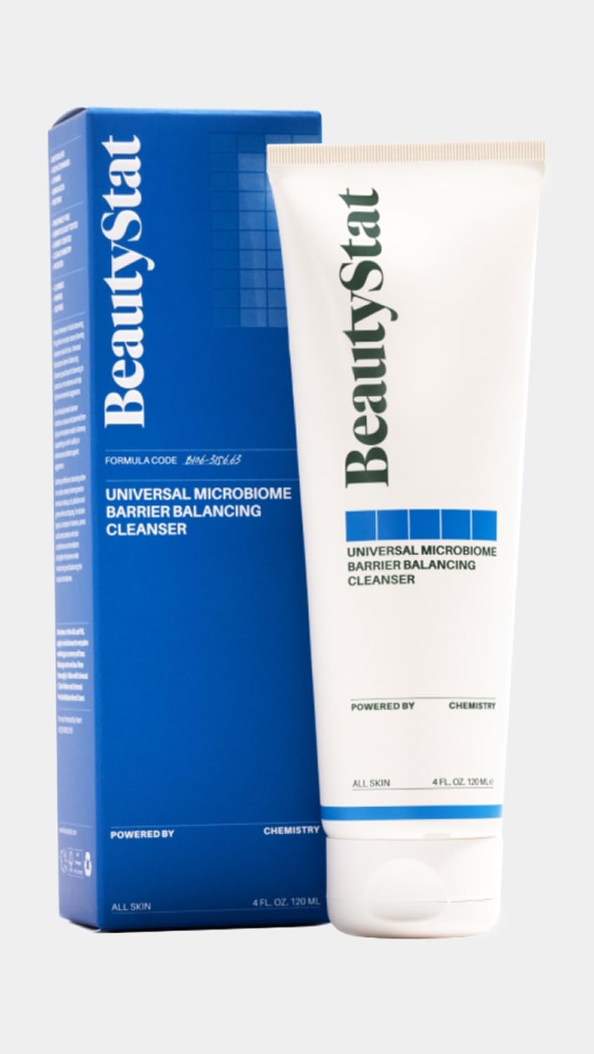 BeautyStat Universal Microbiome Barrier Repair Purifying Cleanser – Gentle Detoxifying Cleanser with MicroSilverBG (4oz/120ml)