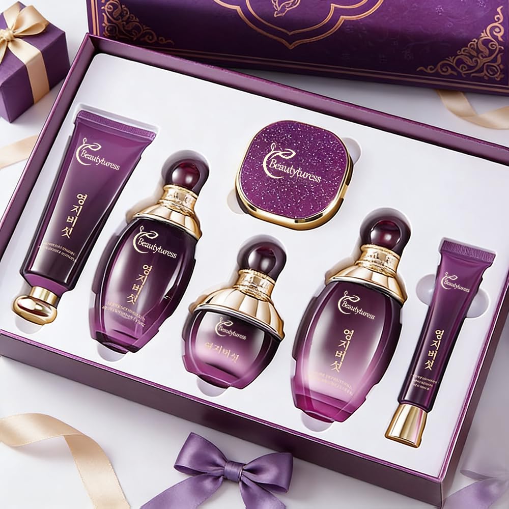 BEAUTYTURESS Ganoderma Lucidum Skincare Set — Collagen, Niacinamide, Hyaluronic Acid