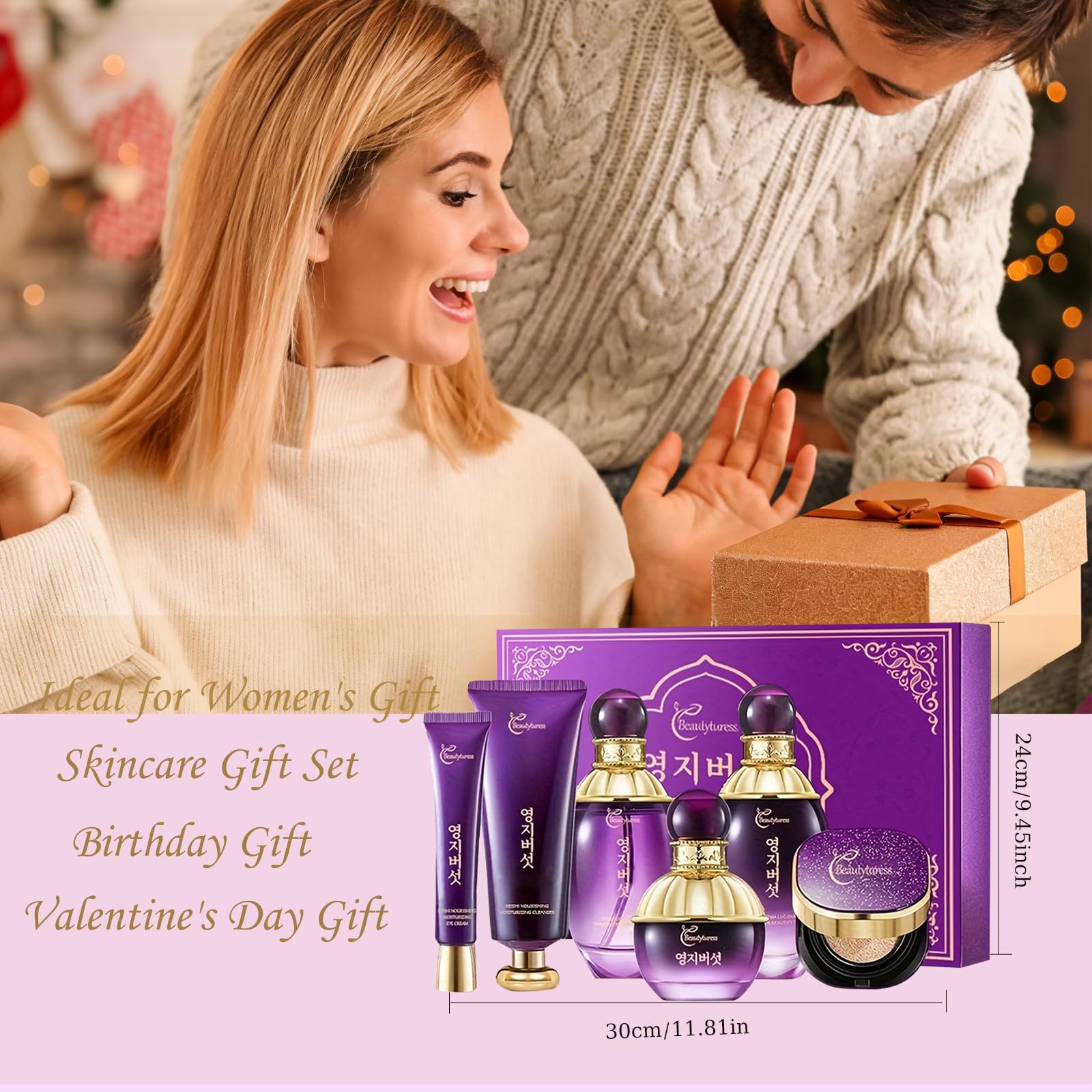 BEAUTYTURESS Ganoderma Lucidum Skincare Set — Collagen, Niacinamide, Hyaluronic Acid