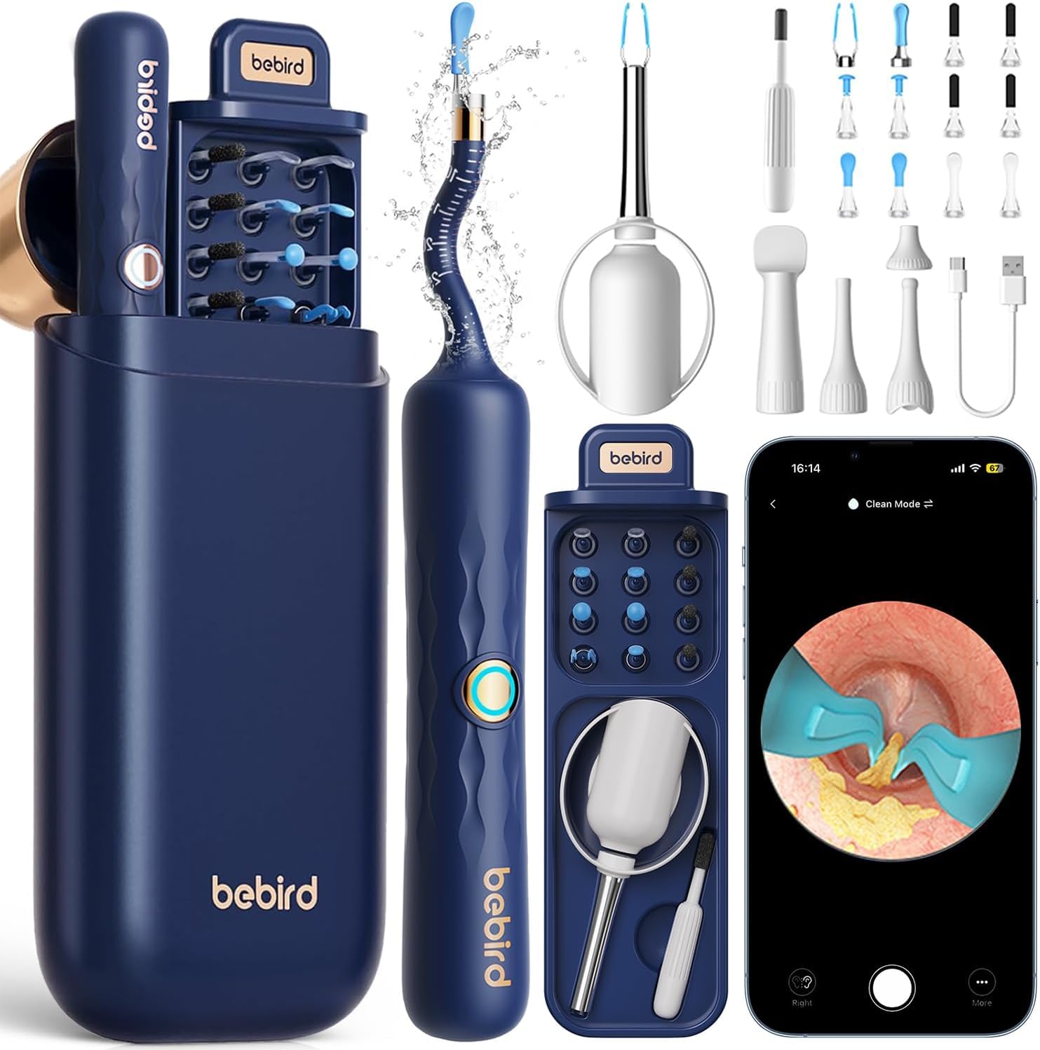 BEBIRD Earsight Plus D39R Ear Camera & Wax Remover | Family Ear Cleaning Kit (FSA/HSA Eligible)