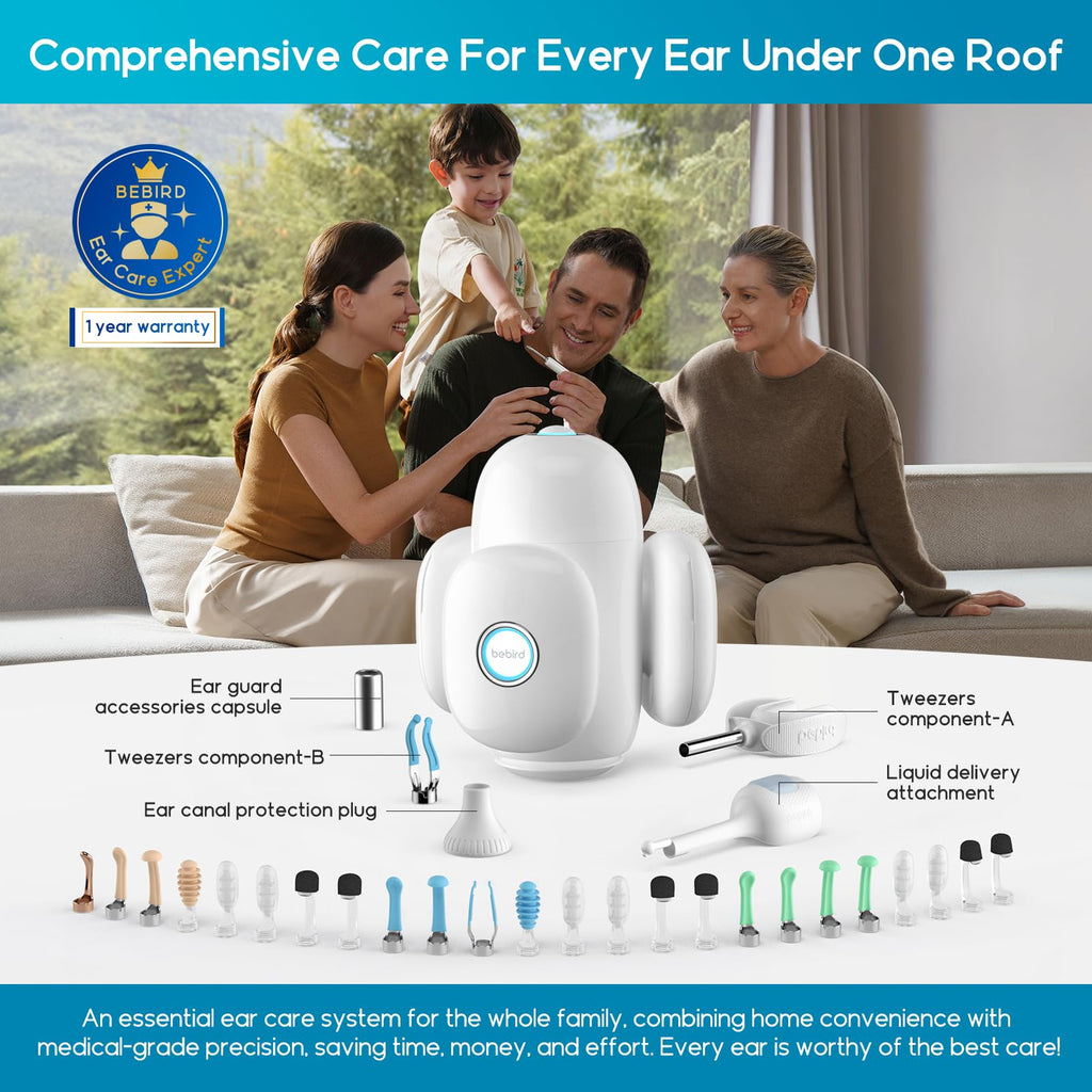 BEBIRD Home 30S Ear Care System – Flexible Scope, UVC Light & Visual Ear-Drops Kit