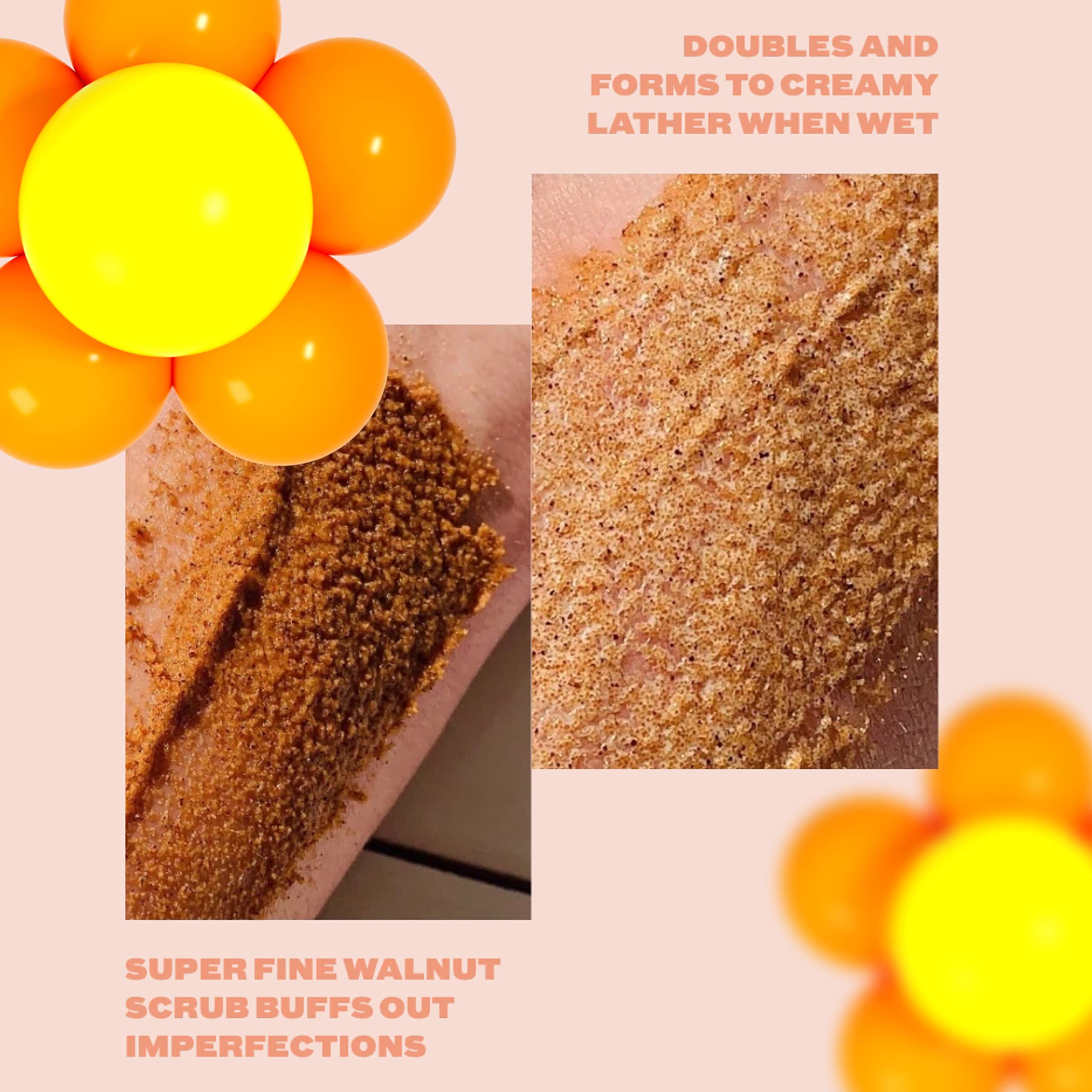 Becky Natural Walnut Scrub + Exfoliator | Smooth Skin, May Help Bumps & Stretch Marks