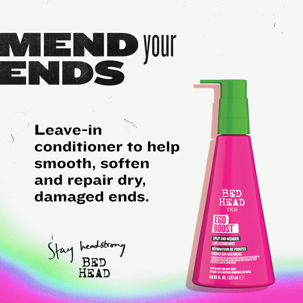 Bed Head Ego Boost Split End Mender & Leave-In Conditioner – 3 x 8 oz – For All Hair Types