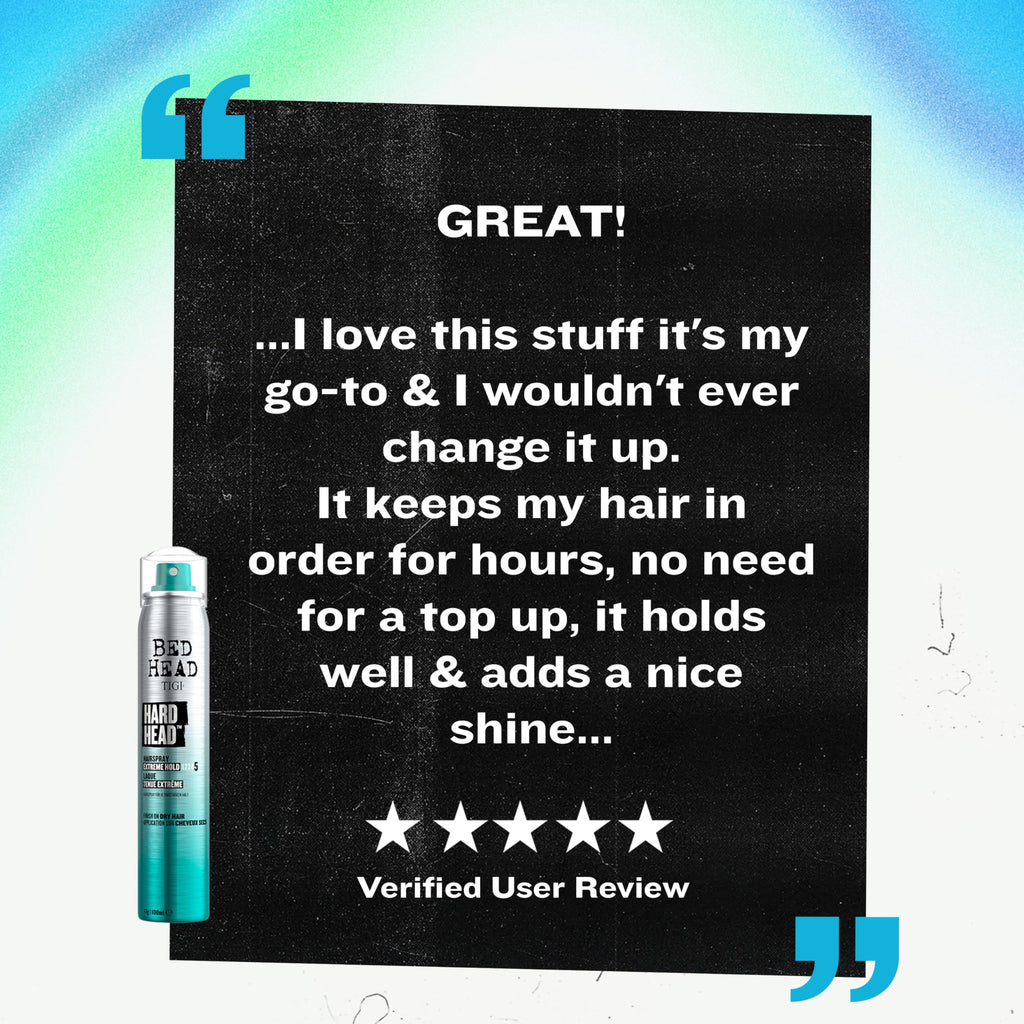 Bed Head by TIGI Hard Head Hairspray – Extra Strong Hold for All Hair Types | 3 oz (3 Pack)