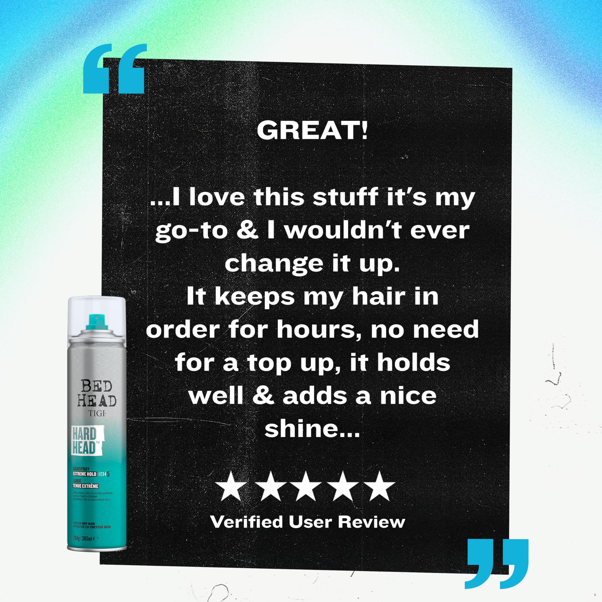 Bed Head Hard Head Hairspray by TIGI – Extra Strong Hold, Natural Shine, 11.7 oz (2 Pack)
