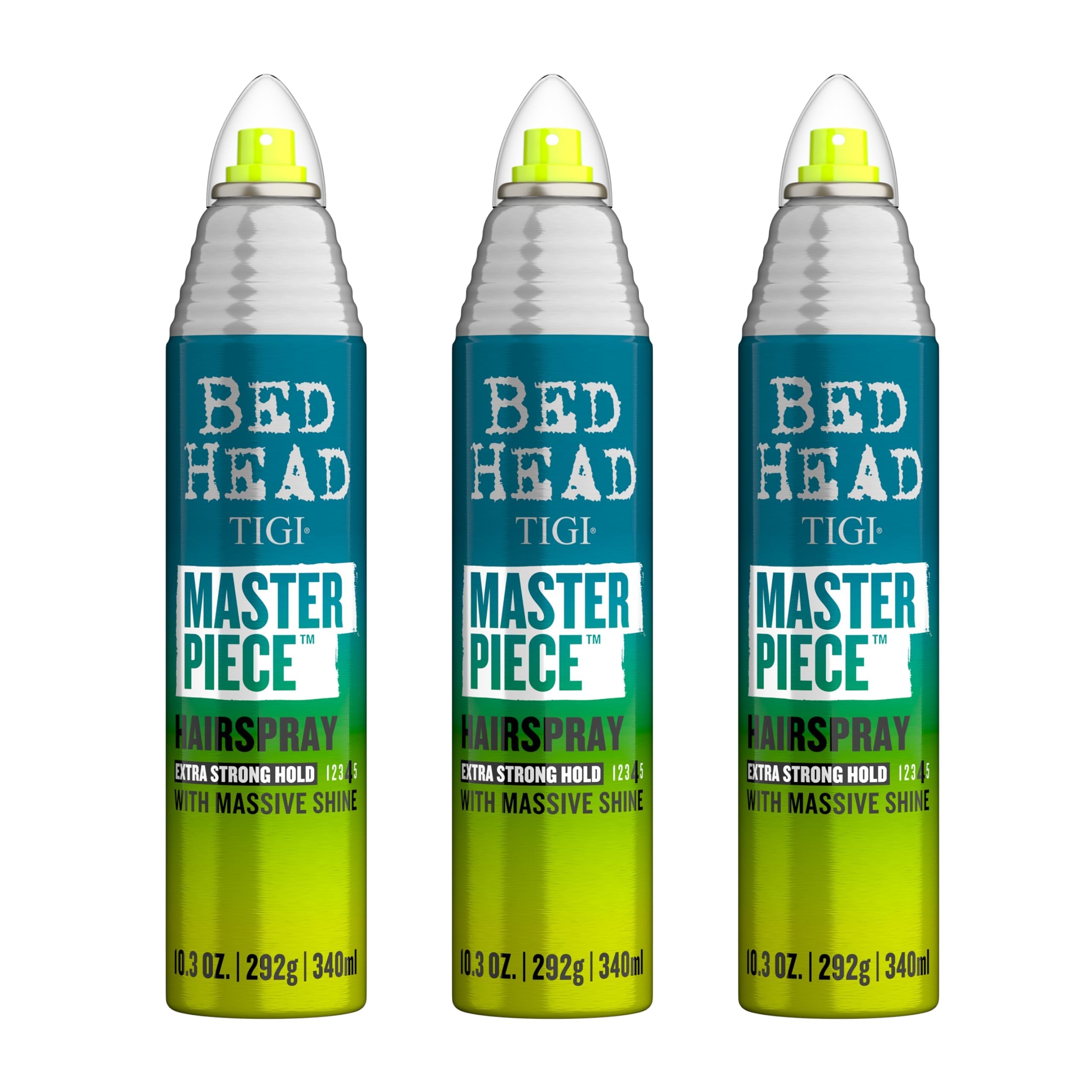 Bed Head Masterpiece Hairspray by TIGI – Extra Strong Hold & Glossy Finish (3 Pack, 10.3 oz each)