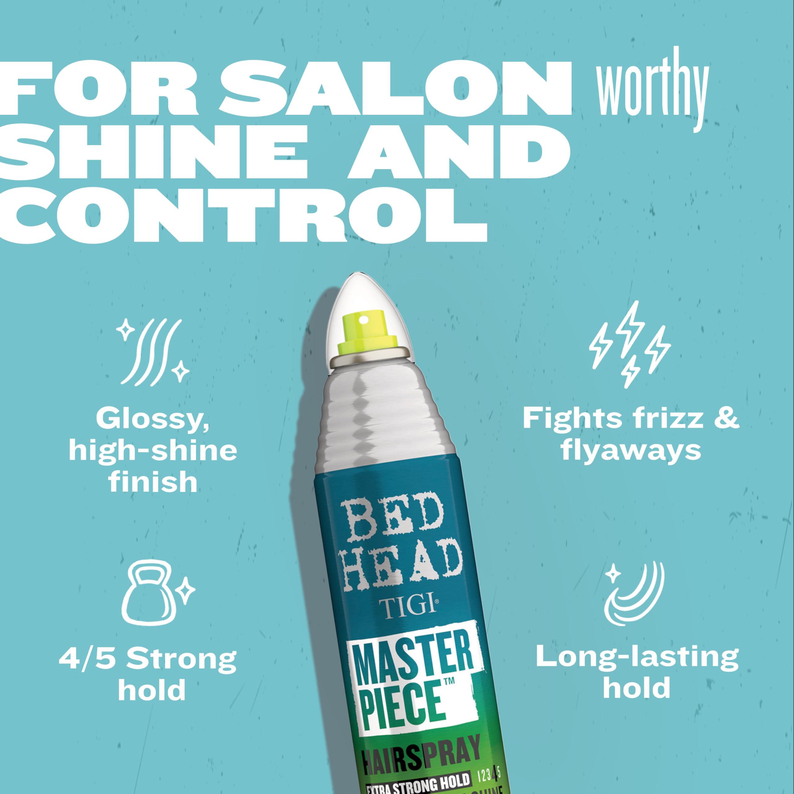 Bed Head Masterpiece Hairspray by TIGI – Extra Strong Hold & Glossy Finish (3 Pack, 10.3 oz each)