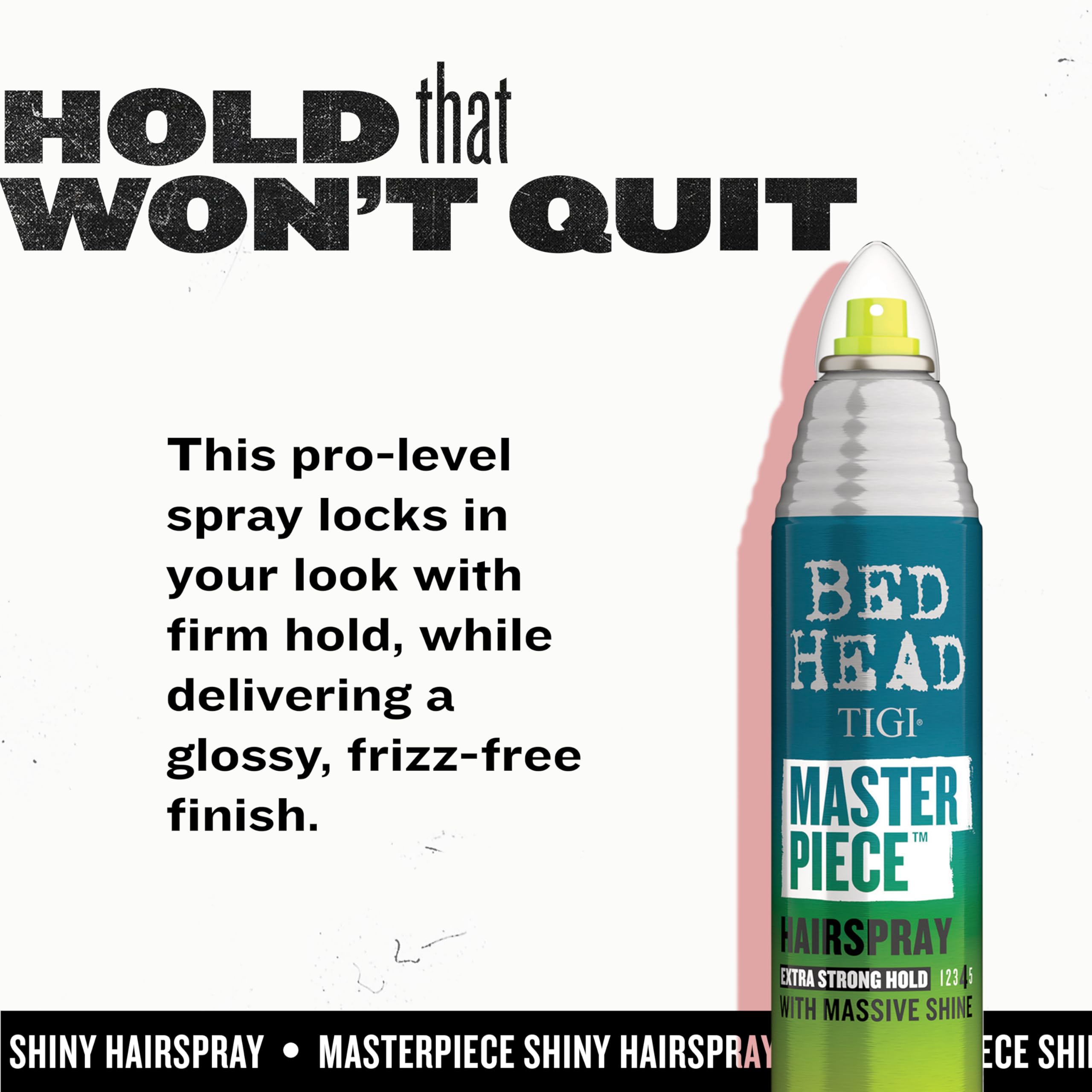 Bed Head Masterpiece Hairspray by TIGI – Extra Strong Hold & Glossy Finish (3 Pack, 10.3 oz each)