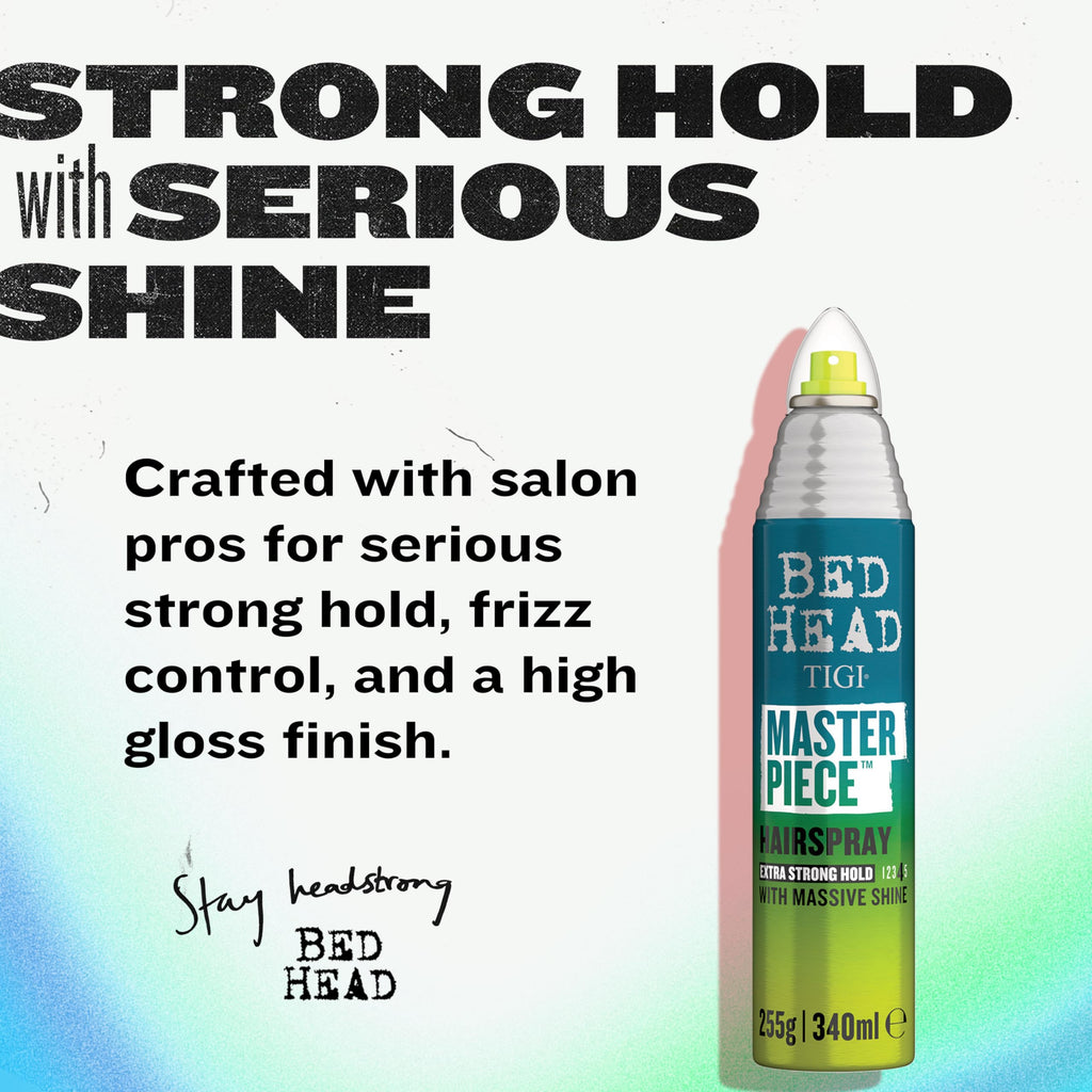 Bed Head Masterpiece Hairspray by TIGI – Extra Strong Hold & Glossy Finish (3 Pack, 10.3 oz each)