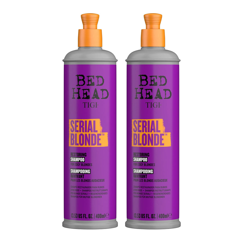 Bed Head Serial Blonde Shampoo – Color-Enhancing Blonde Care (Twin Pack, 13.53 oz)