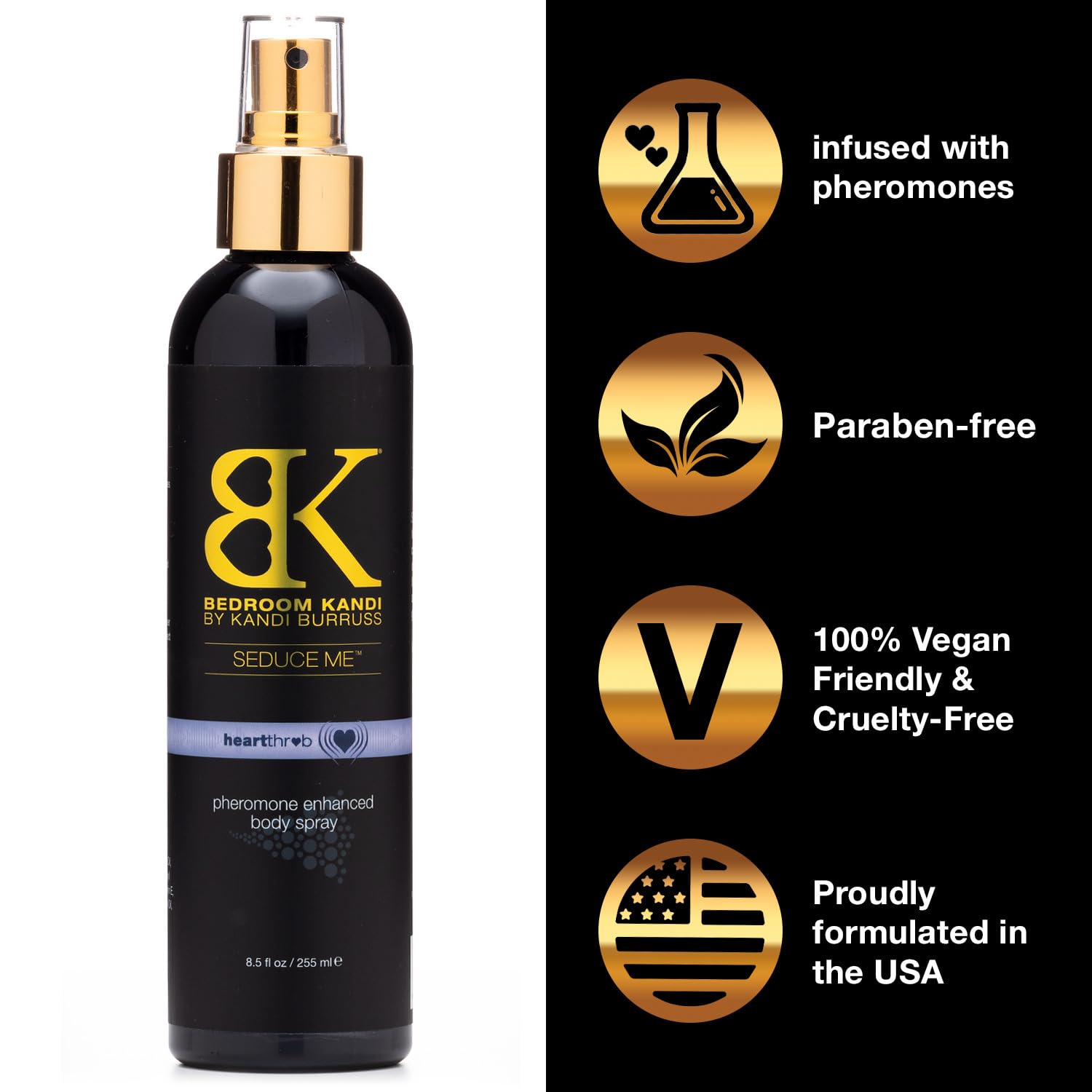 Bedroom Kandi by Kandi Burruss Body Spray – Pheromone-Enhanced Moisturizing Mist (Heartthrob)