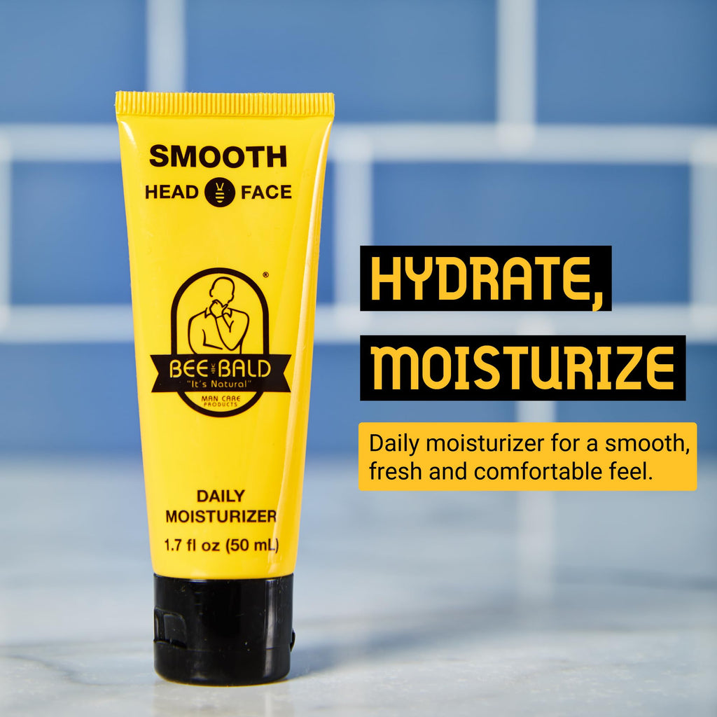 Bee Bald Smooth Daily Moisturizer – Hydrates, Tones, and Controls Shine | 1.7 Fl Oz (Pack of 2)