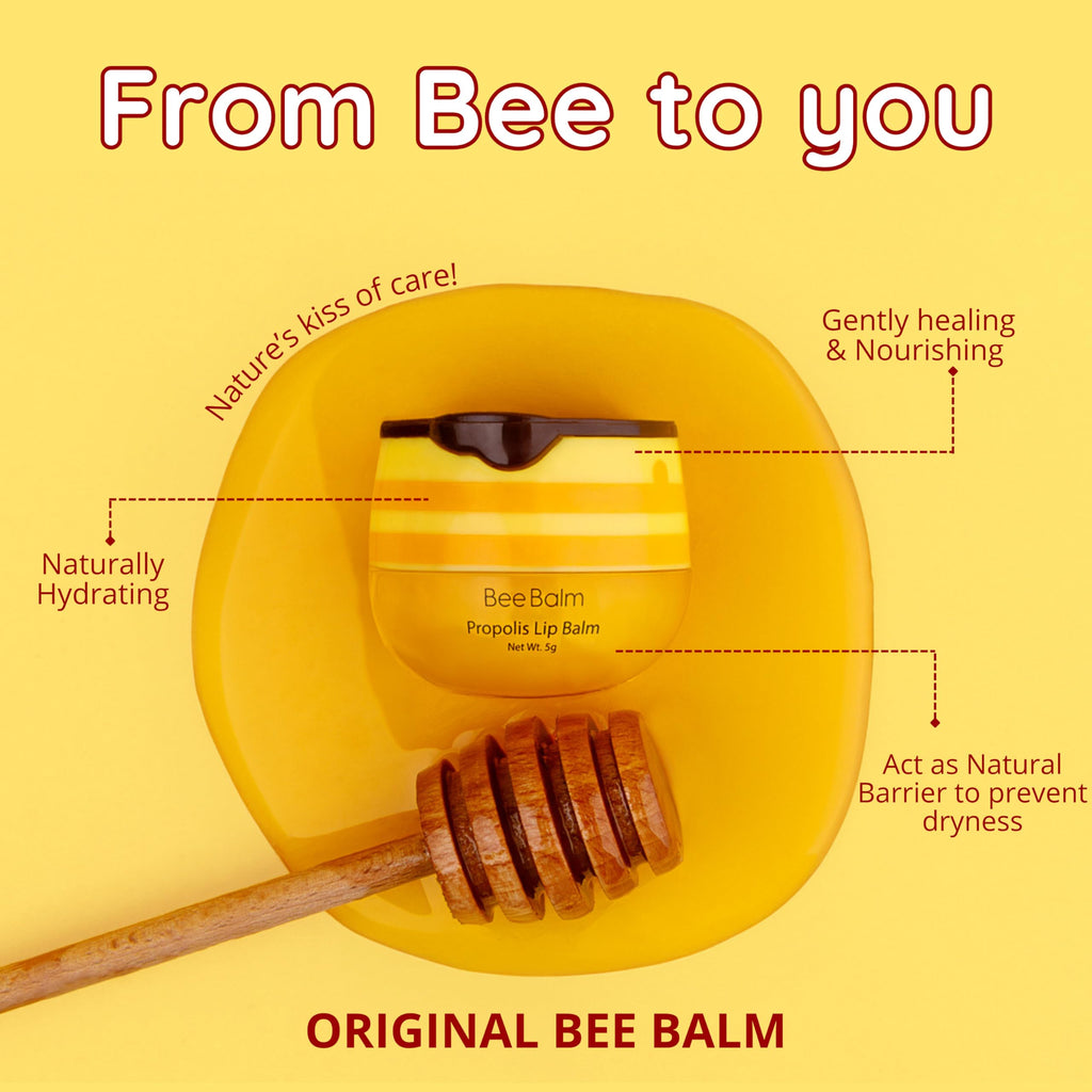 Bee Balm Original Lip Balm – Propolis Hydration for Dry Lips with Honey & Vitamin E