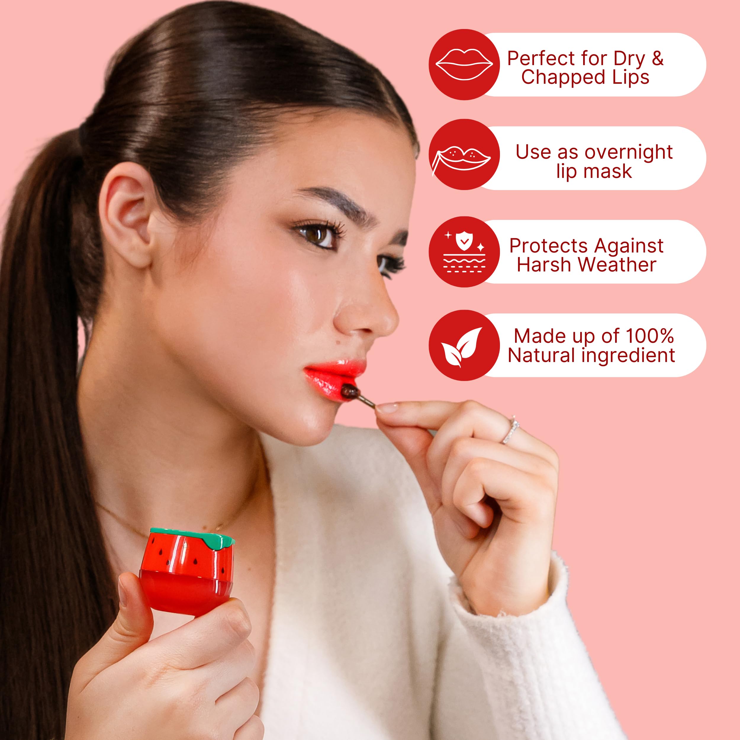 Bee Balm Original Lip Balm – Watermelon Hydration with Propolis, Honey & Vitamin E