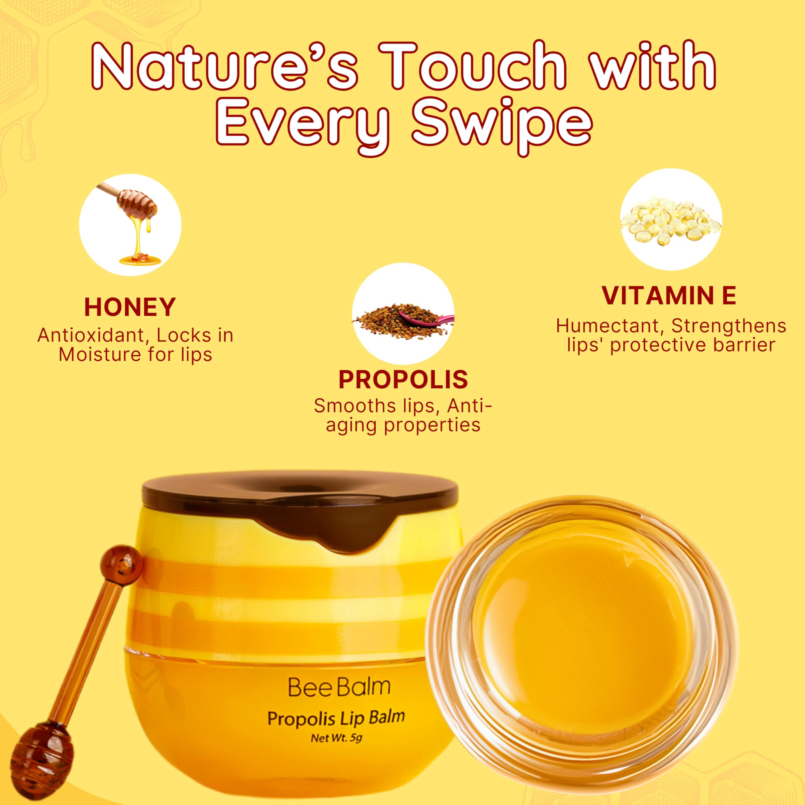Bee Balm Original Lip Balm – Propolis Hydration in Honey Pot (Pack of 2)