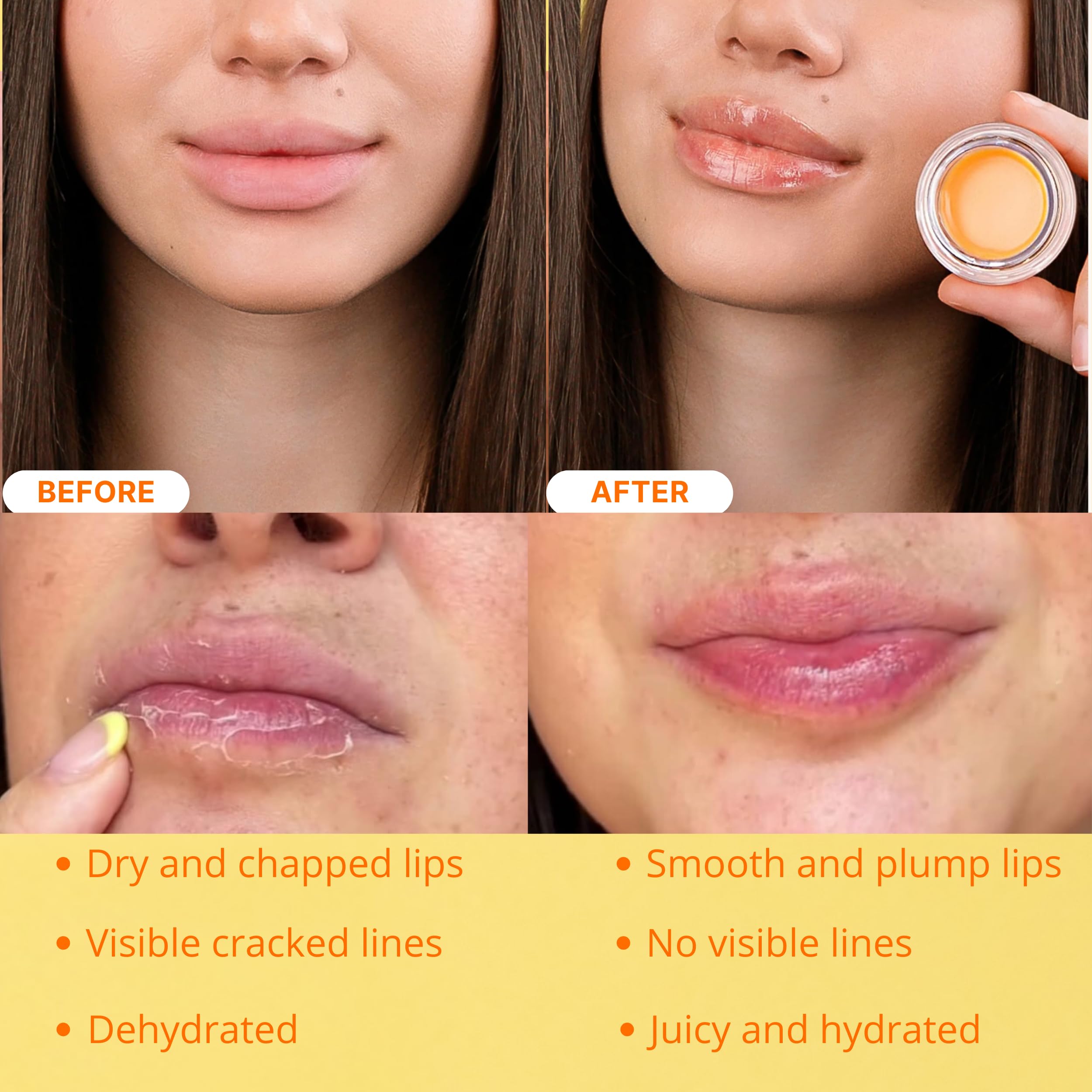 Bee Balm Original Peach Lip Balm – Hydrating Honey Pot with Propolis, Honey & Vitamin E (Pack of 2)