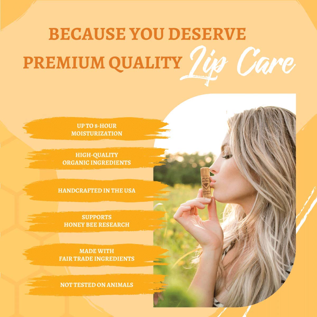 Bee Bella Lip Balm Pumpkin Spice (3 Pack) – Handmade in USA | Long-Lasting Moisture