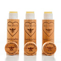 Bee Bella Lip Balm Unscented 3-Pack | Natural Beeswax + Vitamin E, Handmade in USA