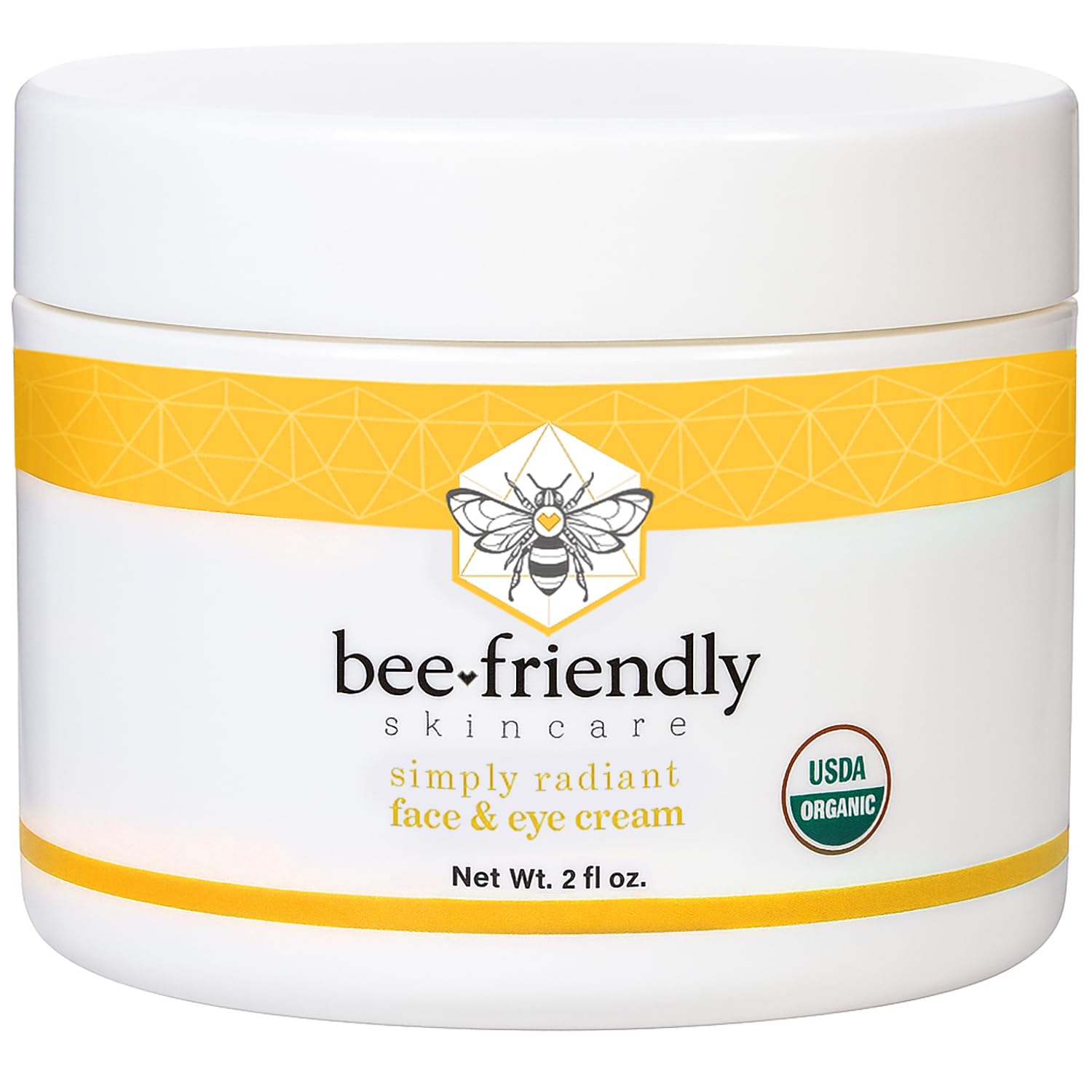 BeeFriendly Organic Face & Eye Cream – USDA Certified Organic Moisturizer for Face, Neck & Decollete