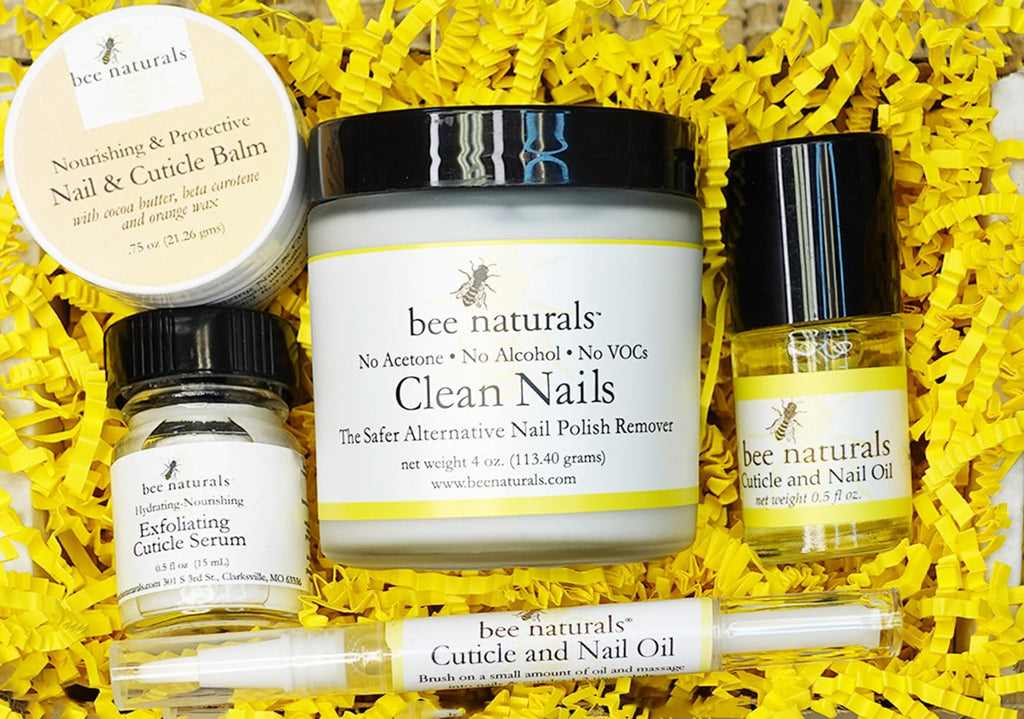 Bee Naturals Natural Nail Care Kit – Non-Toxic Nail & Cuticle Care with Vitamin E