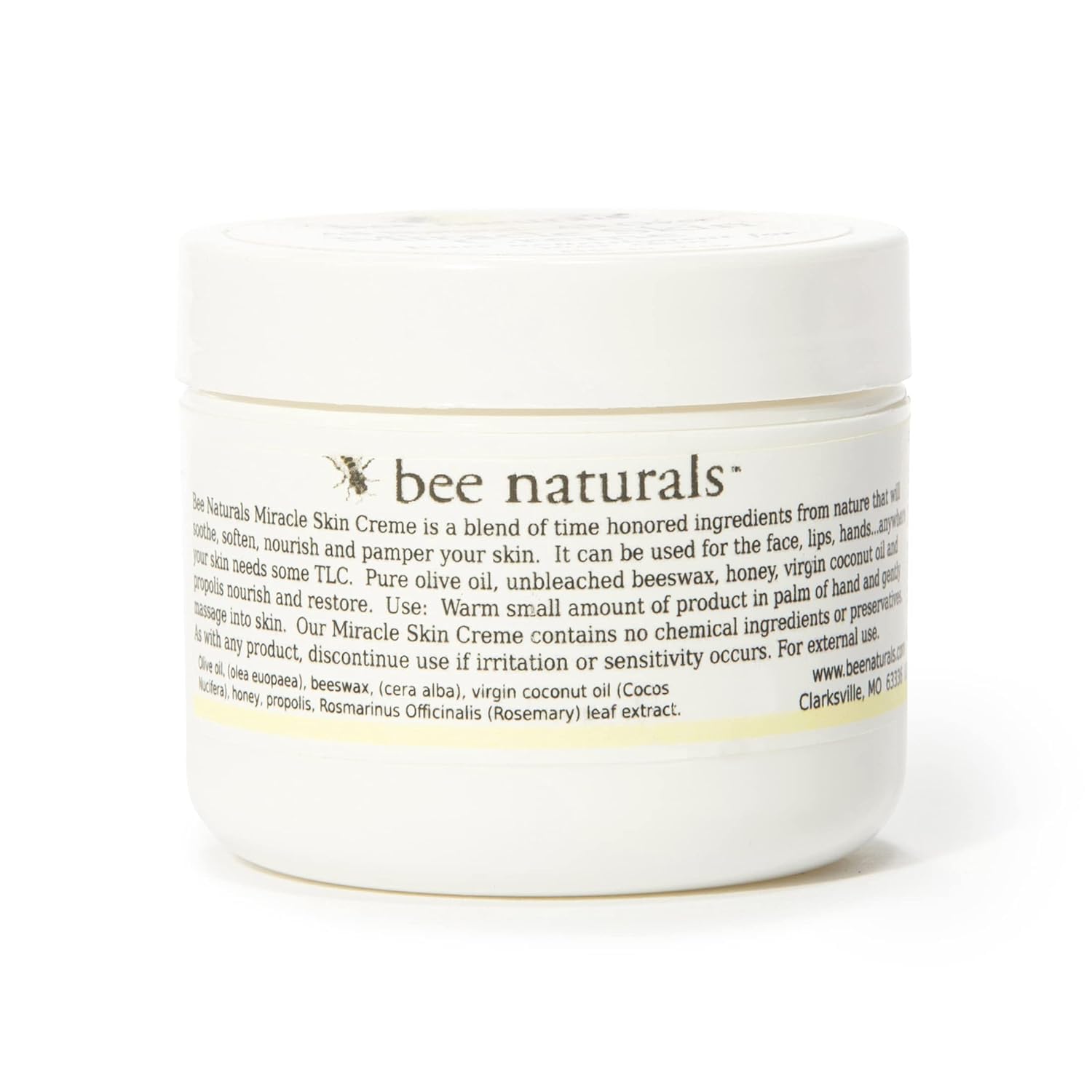Bee Naturals Miracle Skin Creme – All-Natural Hydration for Face, Body & Lips (Pack of 2, 4 oz)