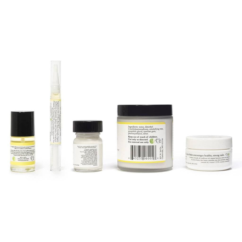 Bee Naturals Natural Nail Care Kit – Non-Toxic Nail & Cuticle Care with Vitamin E