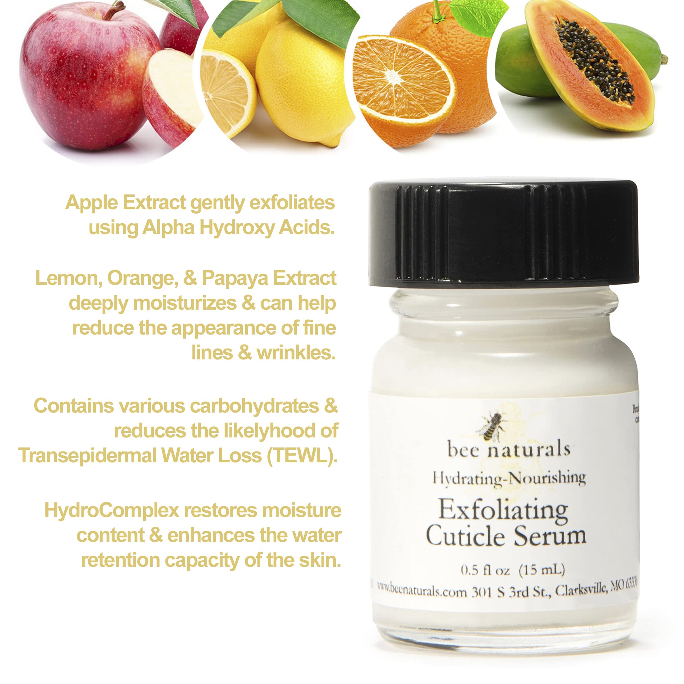 Bee Naturals Natural Nail Care Kit – Non-Toxic Nail & Cuticle Care with Vitamin E