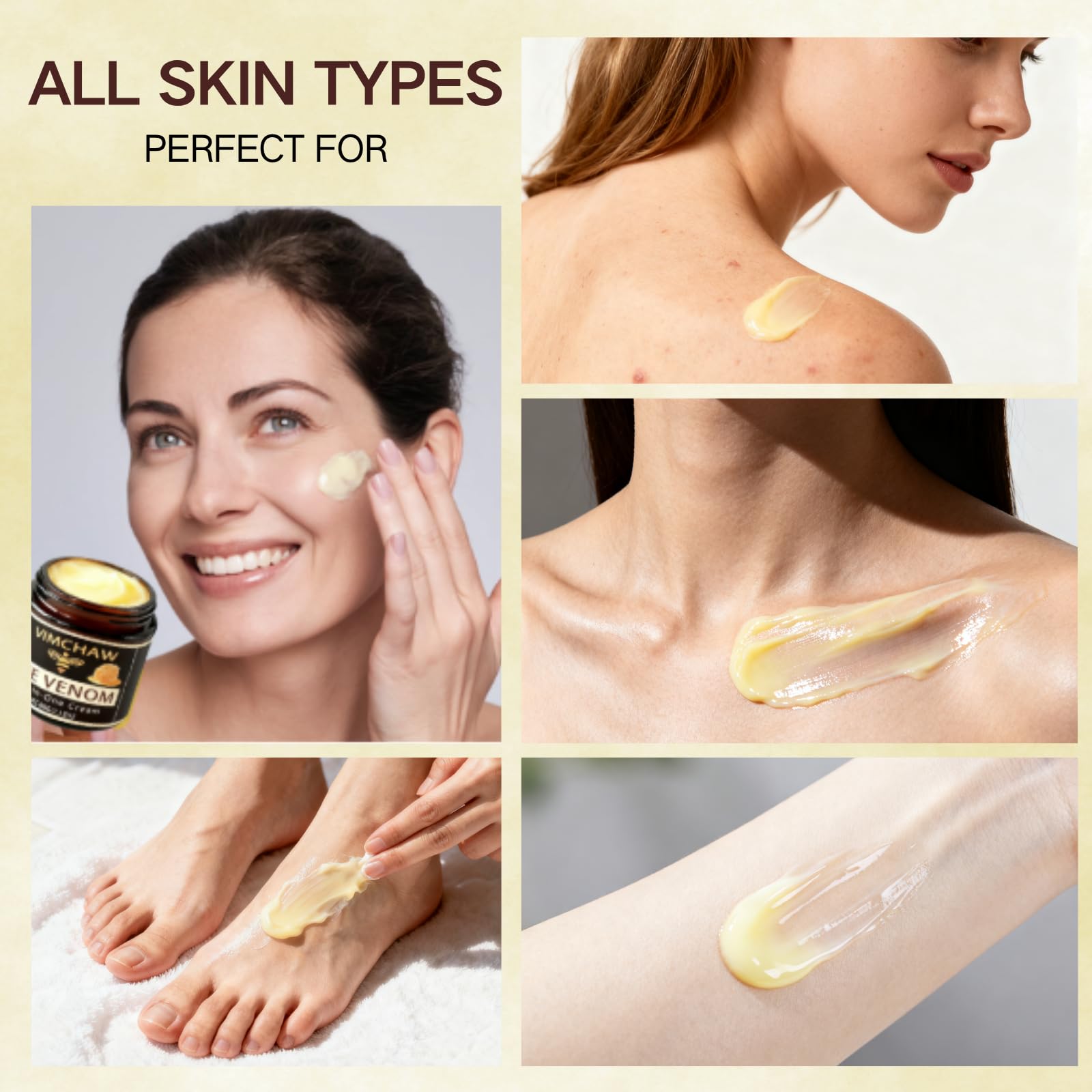 Bee Venom Skin Revitalizing Cream – Advanced Firming & Smoothing (Face & Body), 60g 4-Pack