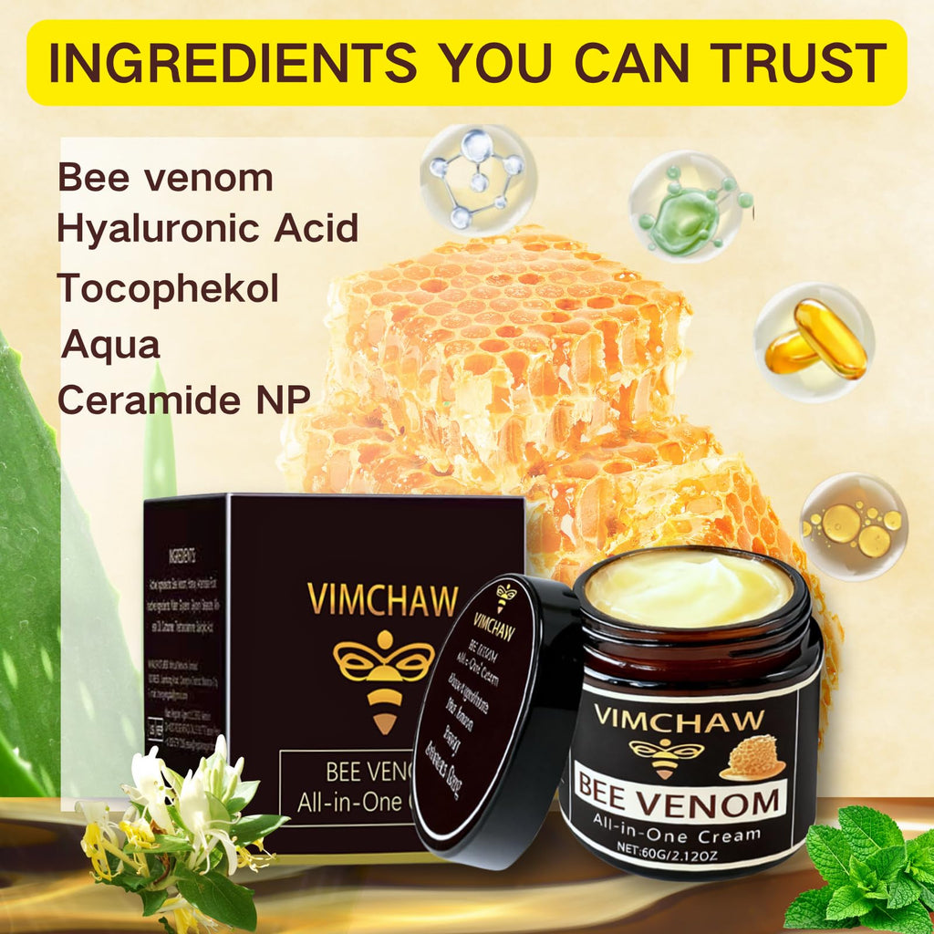 Bee Venom Skin Revitalizing Cream – Advanced Firming & Smoothing (Face & Body), 60g 4-Pack