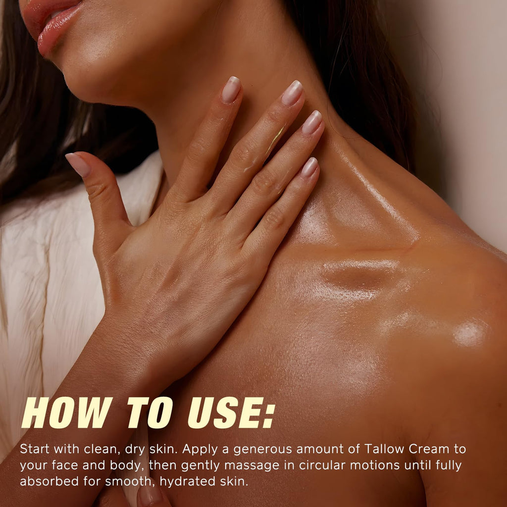 Beef Tallow Balm with Castor Oil and Frankincense – Organic Grass-Fed 120 g | Deep Moisturizing for Face & Body