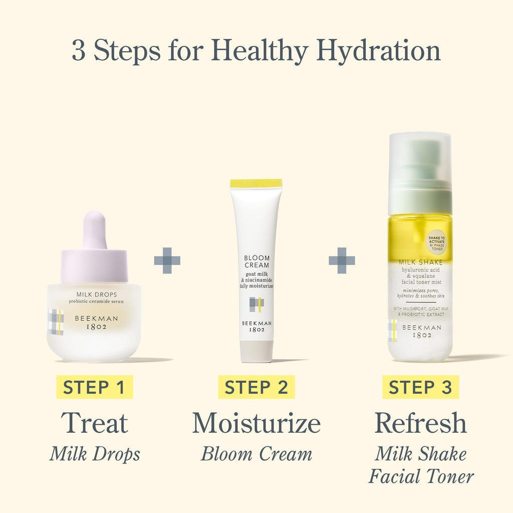 Beekman 1802 Bloom Cream Goat Milk Face Moisturizer – Lightweight Hydration for All Skin Types | 15mL