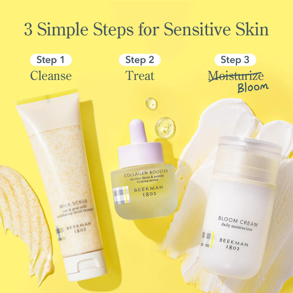 Beekman 1802 Bloom Cream Goat Milk Moisturizer with Niacinamide | Lightweight Daily Hydration 1.69 fl oz