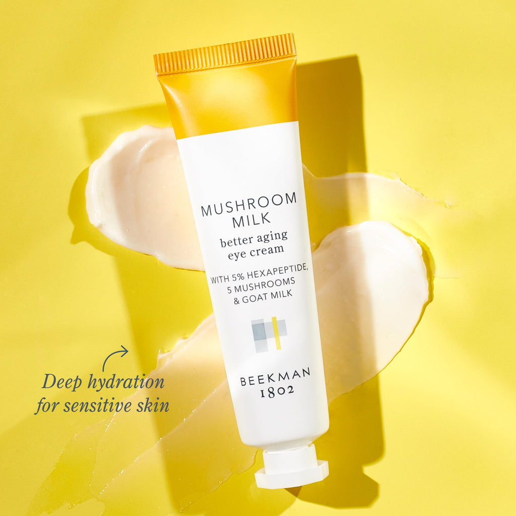 Beekman 1802 Mushroom Goat Milk Eye Cream – Fragrance-Free, Hydrating Under-Eye Treatment
