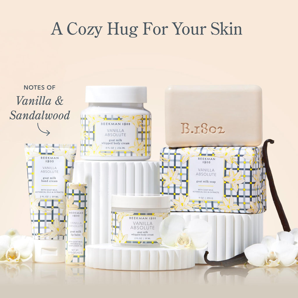 Beekman 1802 Face & Body Wipes – Vanilla Absolute, 30 Count, Alcohol-Free