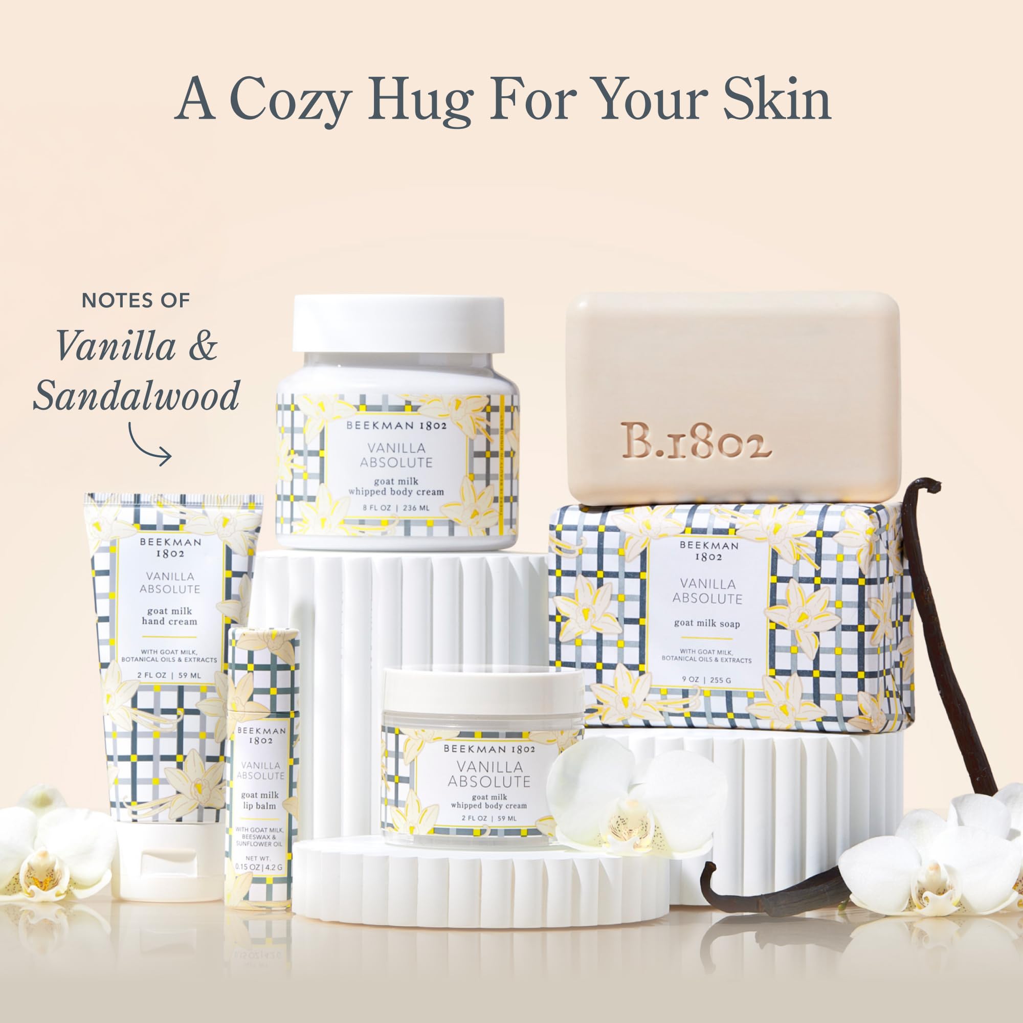 Beekman 1802 Face & Body Wipes – Vanilla Absolute, 30 Count, Alcohol-Free