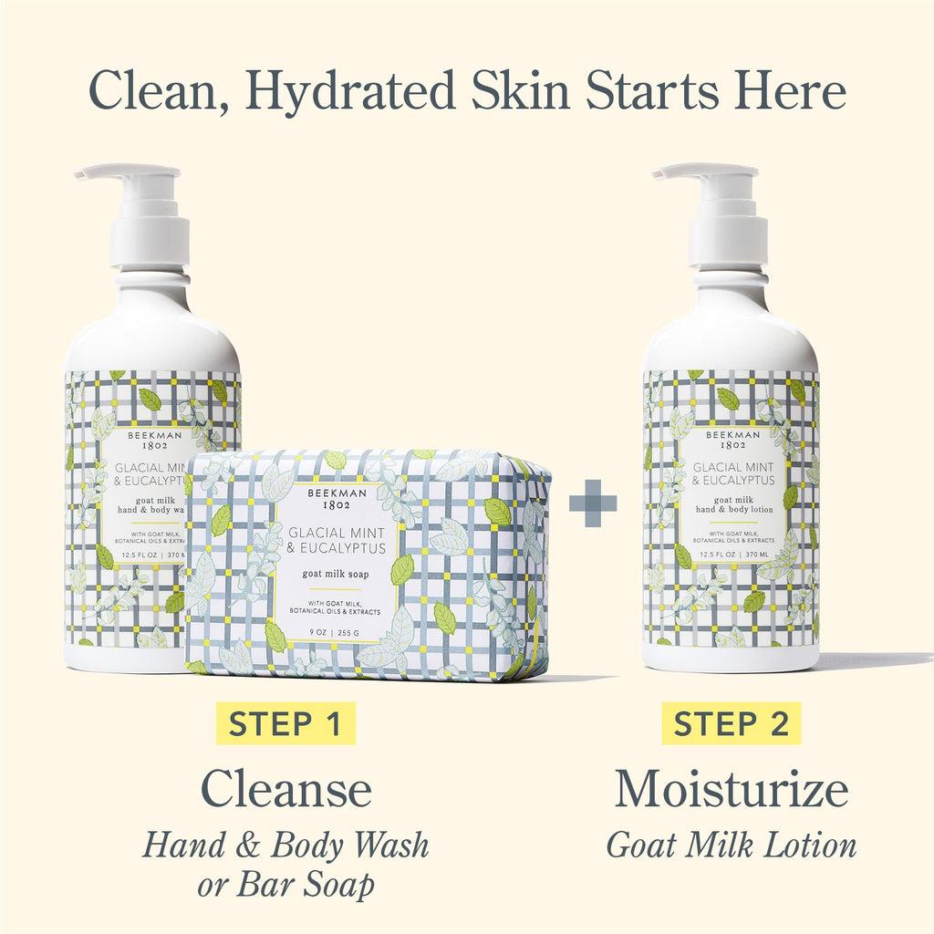 Beekman 1802 Glacial Mint & Eucalyptus Goat Milk Body Lotion - 12.5 oz | Hydrating, Sensitive Skin, Cruelty Free