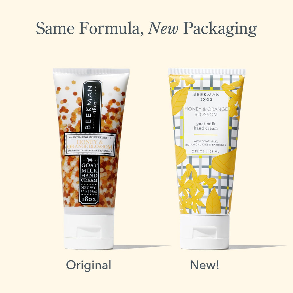 Beekman 1802 Goat Milk Hand Cream – Honey & Orange Blossom, 2 oz – Non-Greasy, Sensitive Skin Friendly