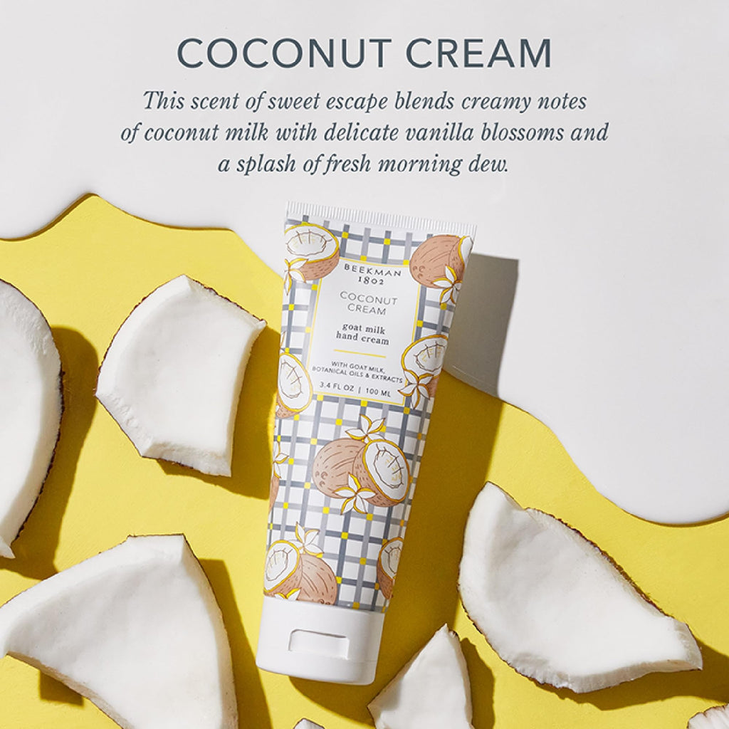 Beekman 1802 Goat Milk Hand Cream – Coconut Cream, 2 oz – Non-Greasy, Sensitive Skin Safe, Cruelty Free