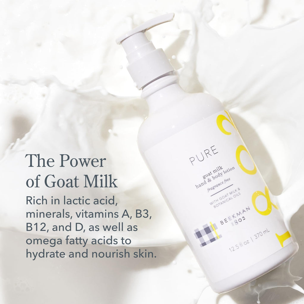 Beekman 1802 Goat Milk Lotion – Hydrates Dry Skin, Non-Greasy Body & Hand Moisturizer