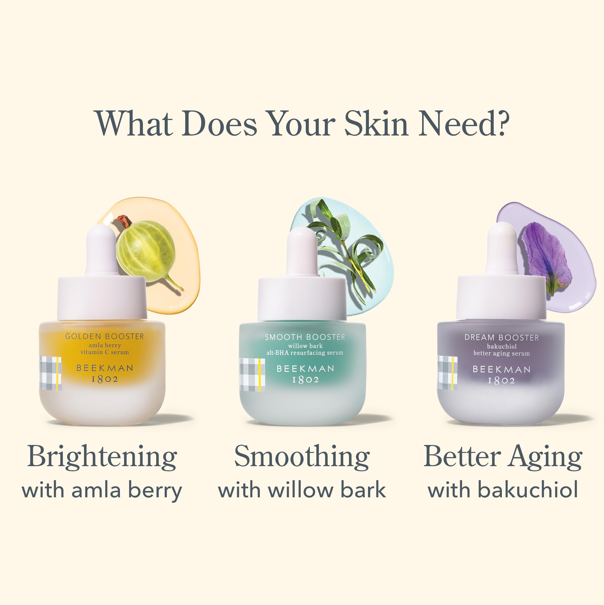 Beekman 1802 Golden Booster Amla Berry Serum – Fragrance Free, Plant-Based Vitamin C for Sensitive Skin | Cruelty Free, 1 fl oz