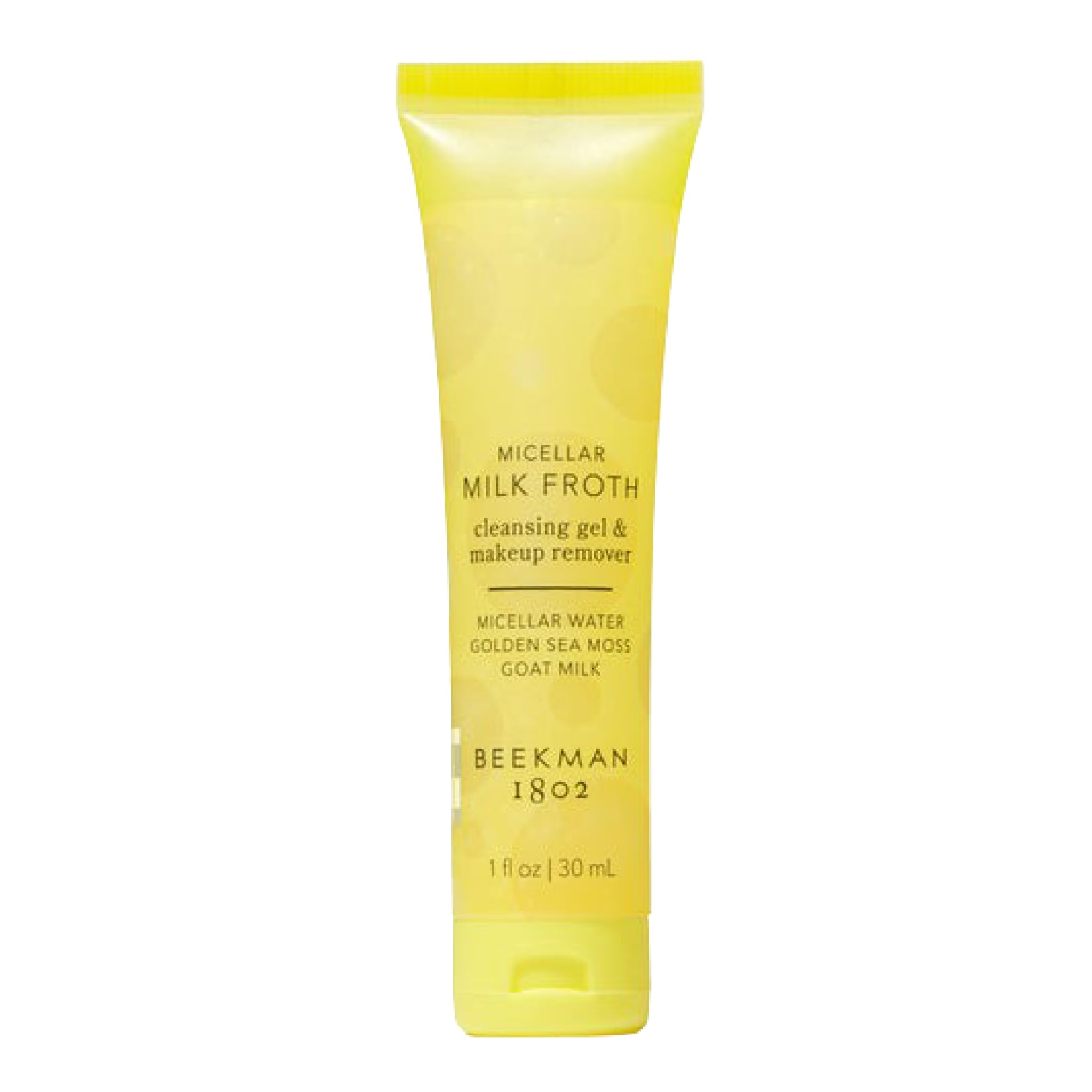 Beekman 1802 Micellar Milk Froth Cleansing Gel | 2-in-1 Makeup Remover for Sensitive Skin